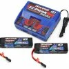 Traxxas EZ-Peak 2S "Completer Pack" Dual Multi-Chemistry Battery Charger w/Two Power Cell 2S Batteries (7600mAh)