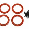 Traxxas Aluminum 2.2" Beadlock Rings (Red) (4)