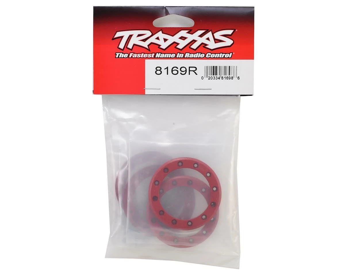 Traxxas Aluminum 1.9" Beadlock Rings (Red) (4) 2 Traxxas Aluminum 1.9" Beadlock Rings (Red) (4) - Image 2