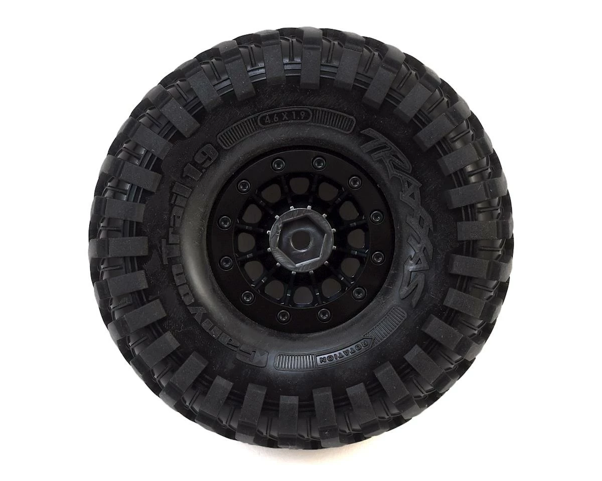 Traxxas TRX-4 Pre-Mounted Canyon Trail 1.9" Crawler Tires w/Method 105 Wheels (Black Chrome) (2) 2 Traxxas TRX-4 Pre-Mounted Canyon Trail 1.9" Crawler Tires w/Method 105 Wheels (Black Chrome) (2) - Image 2