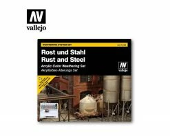 Vallejo Paints Rust N Steel Effects Paint Set 17Ml