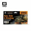 Vallejo Paints Stain Rust N Streak Set 8 Bottles 17Ml