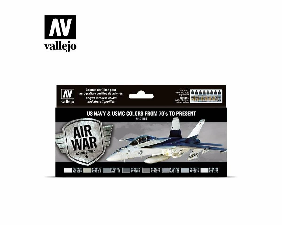 Vallejo Paints Us Navy & Usmc 70S To Now Set 17Ml 1 Vallejo Paints Us Navy & Usmc 70S To Now Set 17Ml