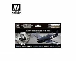 Vallejo Paints Wwii Us Navy & Usmc 1940-1945 Model Air Set 17Ml
