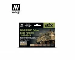 Vallejo Paints 17Ml Wwii Usmc Sand 1942-1945 Set 6Pc