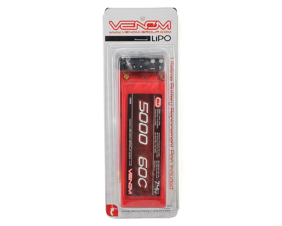 Venom Power 2S LiPo 60C Battery Pack w/Universal Connector (7.4V/5000mAh) 3 Venom Power 2S LiPo 60C Battery Pack w/Universal Connector (7.4V/5000mAh) - Image 3