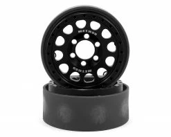 Vanquish Products Method 105 1.9 Beadlock Crawler Wheels (Black/Silver) (2)