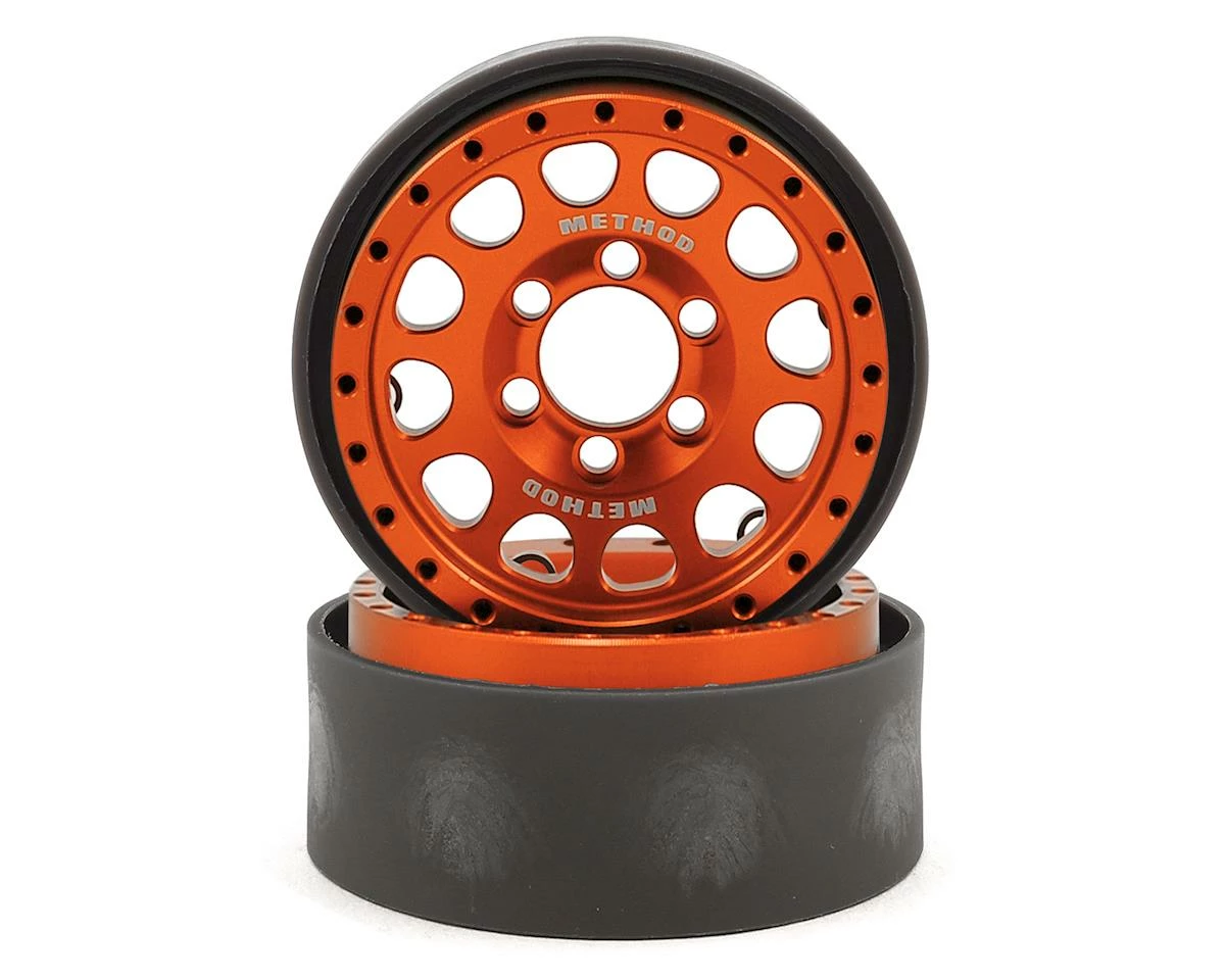 Vanquish Products Method 105 1.9 Beadlock Crawler Wheels (Orange/Black) (2) 1 Vanquish Products Method 105 1.9 Beadlock Crawler Wheels (Orange/Black) (2)