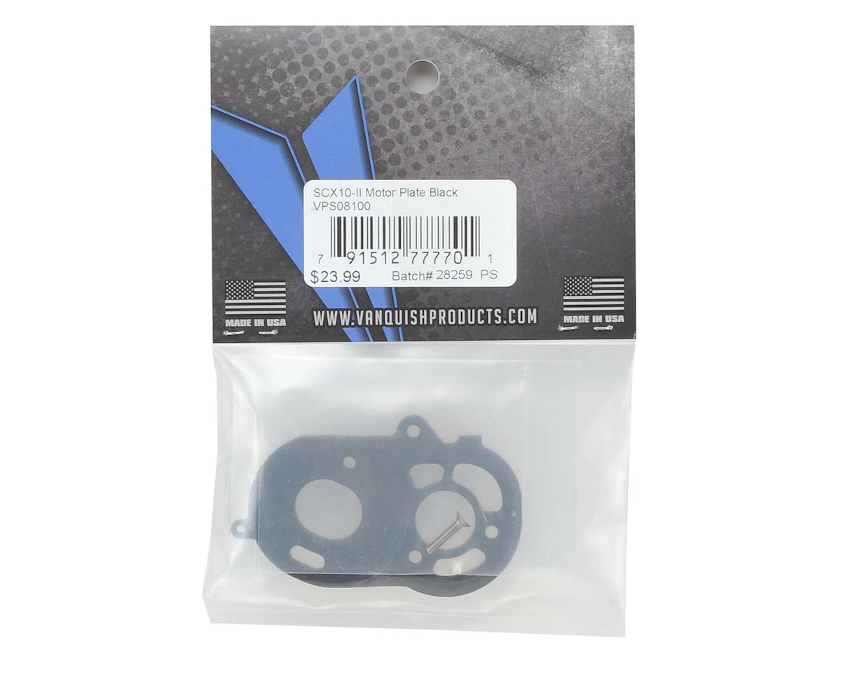 Vanquish Products SCX10 II 2-Speed Transmission Motor Plate (Black) 2 Vanquish Products SCX10 II 2-Speed Transmission Motor Plate (Black) - Image 2