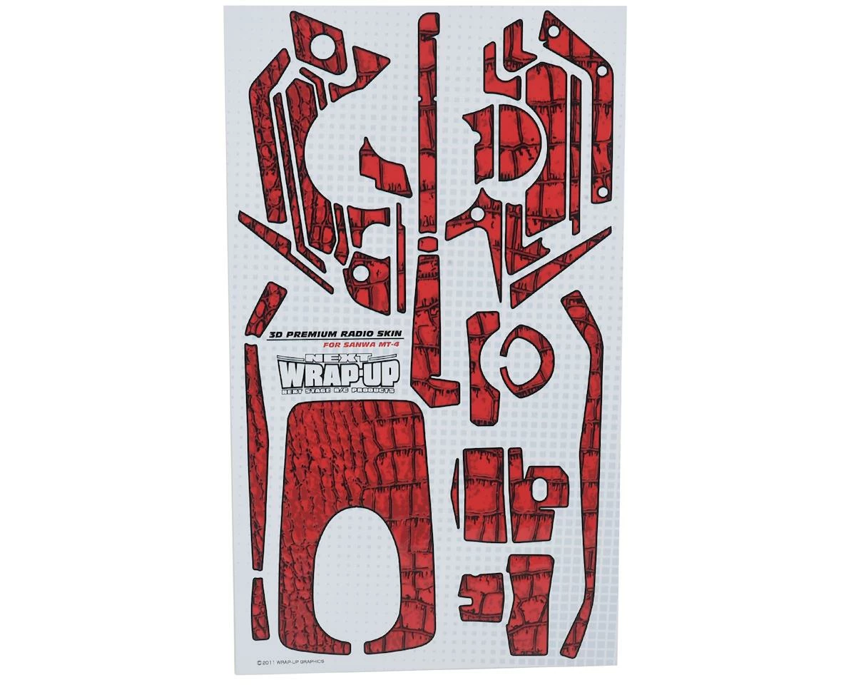 WRAP-UP NEXT REAL 3D "Crocodile" Premium Transmitter Skin (Red) (Sanwa MT4) 1 WRAP-UP NEXT REAL 3D "Crocodile" Premium Transmitter Skin (Red) (Sanwa MT4)