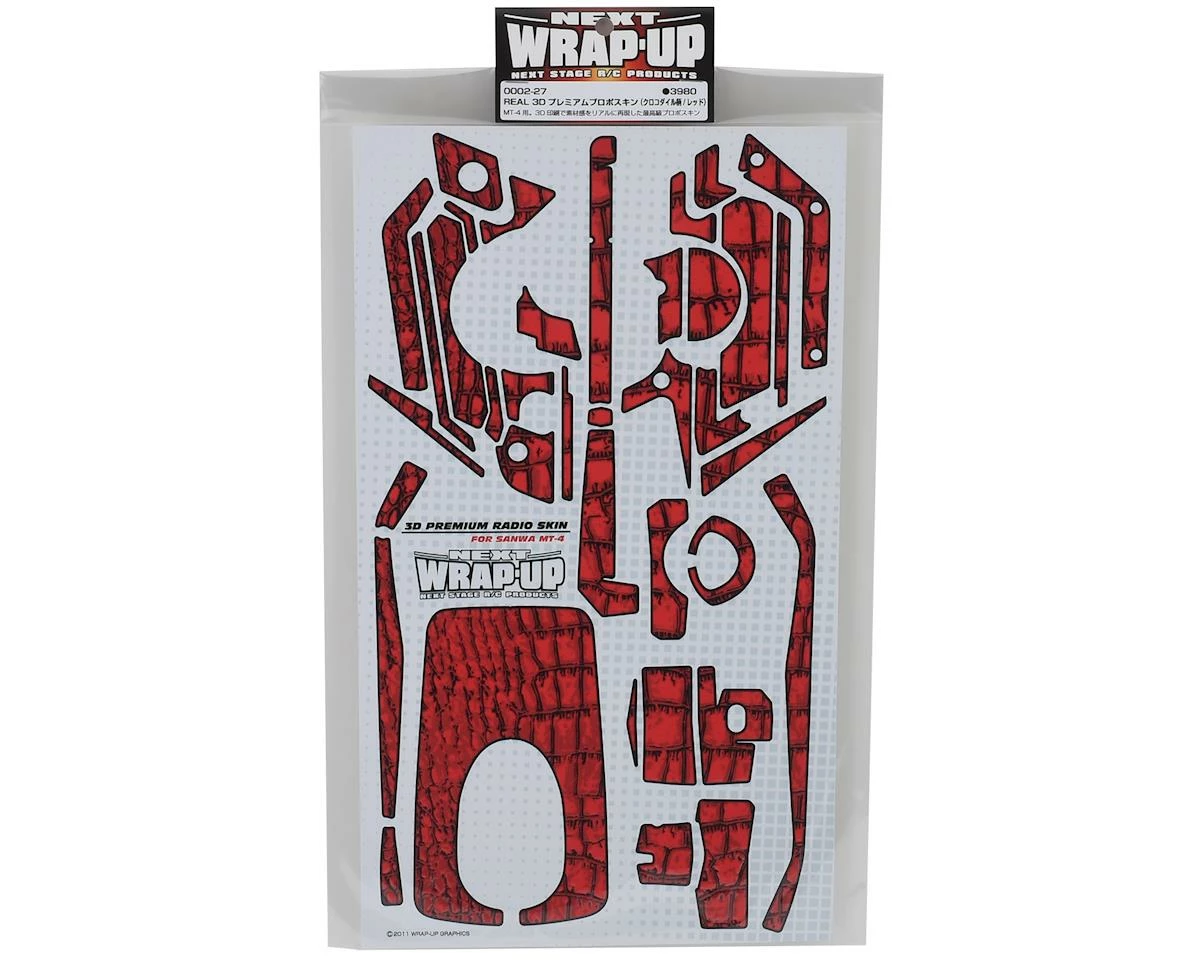 WRAP-UP NEXT REAL 3D "Crocodile" Premium Transmitter Skin (Red) (Sanwa MT4) 2 WRAP-UP NEXT REAL 3D "Crocodile" Premium Transmitter Skin (Red) (Sanwa MT4) - Image 2