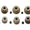 Yeah Racing Hard Coated 48P Aluminum Pinion Gear Set (15, 16, 17, 18, 19, 20T) (3.17mm Bore)