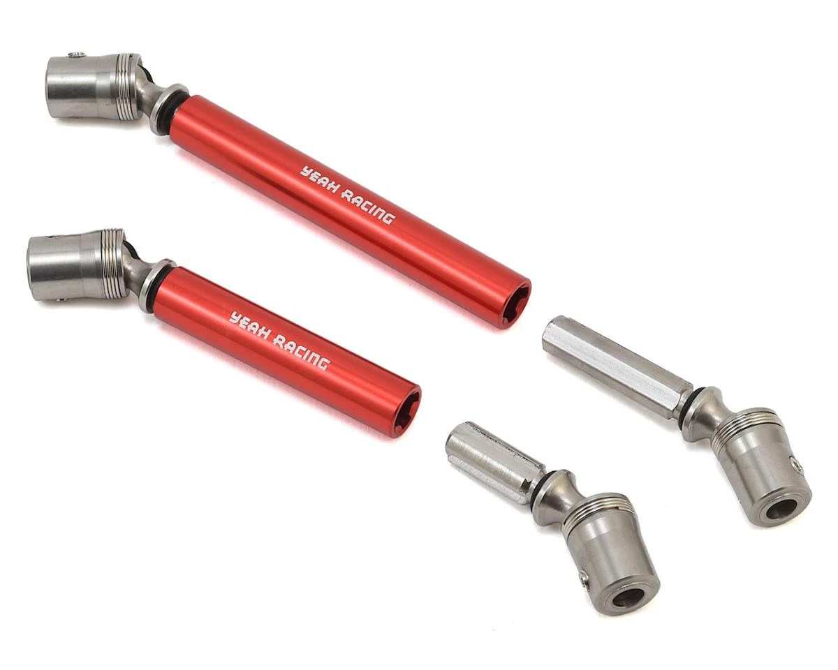 Yeah Racing Traxxas TRX-4 Stainless Steel Front & Rear Center Shaft Set (Red) 1 Yeah Racing Traxxas TRX-4 Stainless Steel Front & Rear Center Shaft Set (Red)