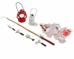 Yeah Racing Scale Crawler Camping Set w/Lamp, Fishing Rod, Poker Cards, Tools
