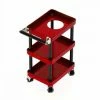 Yeah Racing 1/10 3 Tiered Metal Rolling Shop Cart Kit (Red)